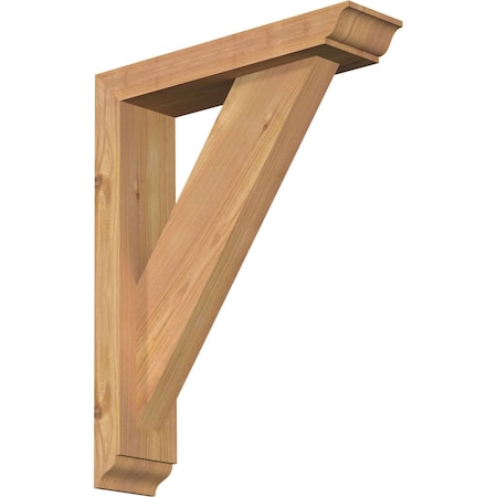 Ekena Millwork Traditional Traditional Smooth Bracket w/ Offset Brace, Western Red Cedar, 3 1/2"W x 14"D x 18"H BKT0402X14X18TRA01SWR